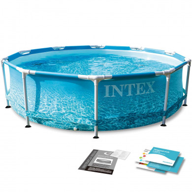 Piscina desmontable redonda tubular Metal Frame elevada 305 x 76 cm, 5en1 INTEX 28206