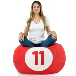 Puff Bola De Billar 11 Cuero Ecológico