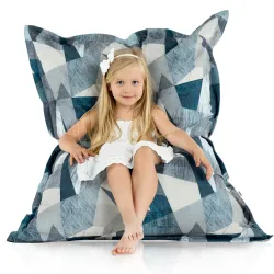 Gran almohada de puff con diseño abstracto, ideal para decoración moderna