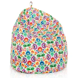 Puff Pera Estándar - Tejido Estampado Premium