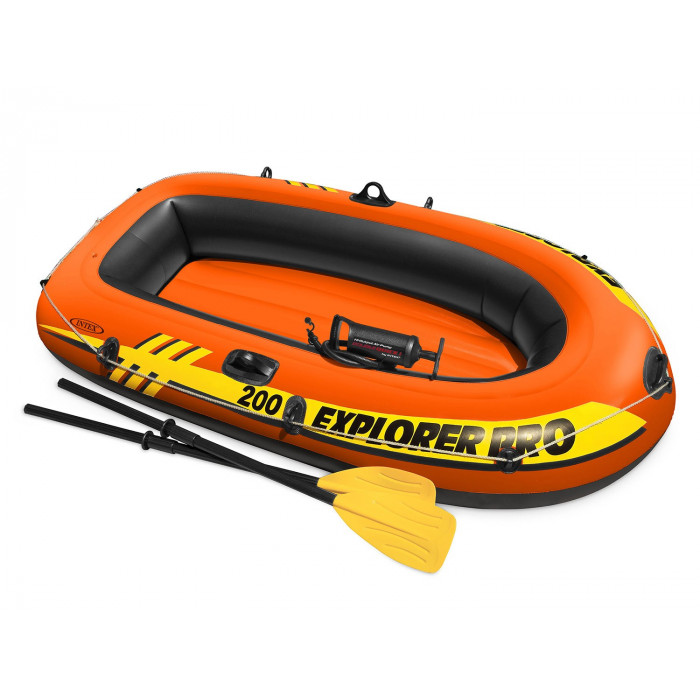 Pontón Explorer PRO 200 Set 196 x 102 x 33 cm palas + bomba INTEX 58357