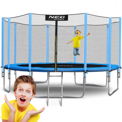 Trampolín de jardín 15ft/465cm con red de exterior y escalera