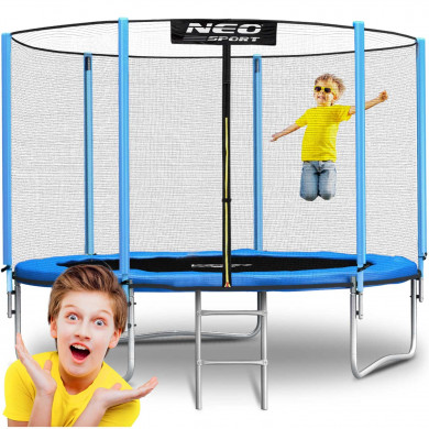Trampolín de jardín 10ft/312cm con red exterior y escalera