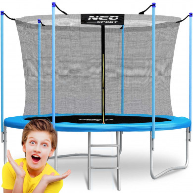 Trampolín de jardín 8ft/252cm red interior y escalera