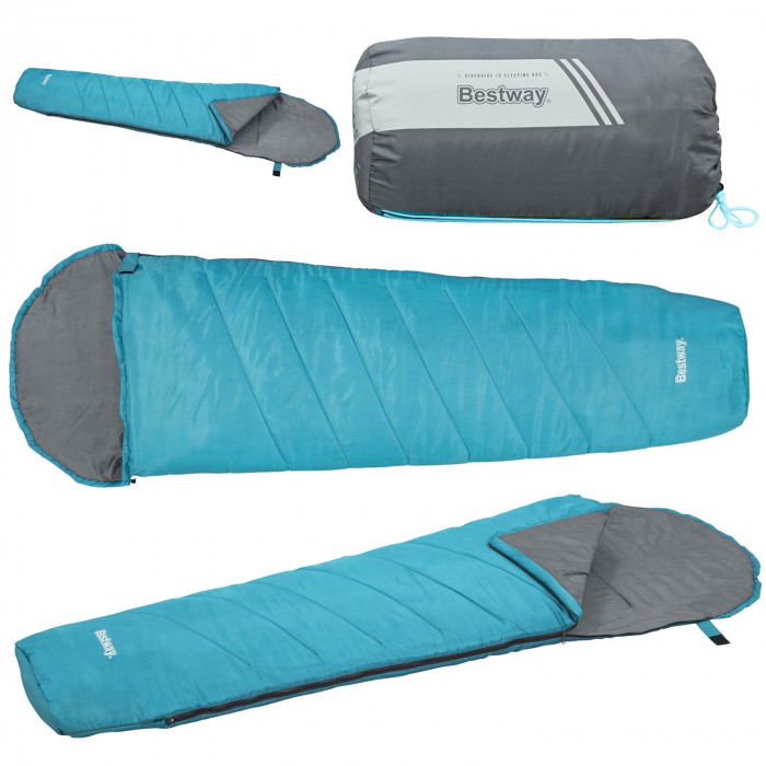 Saco de dormir para senderismo Bestway 68102 azul.