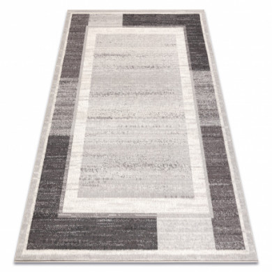 Alfombra Wool ANGEL 6232 / 52022 Geometric, marco beige / gris