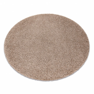 Alfombra SOFFI circulo shaggy 5cm beige