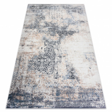 Alfombra lavable ANDRE 1016 Ornamento, vintage antideslizante - beige