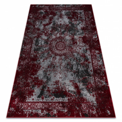 Alfombra VINCI 1407 moderna Rosetón vintage - Structural rojo / antracita