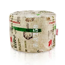 Puff Redondo Cilindro - Tejido Estampado Premium
