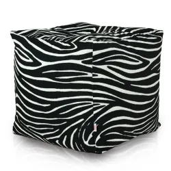 Puff Cuadrado Cubo - Tejido Estampado Premium