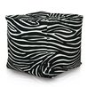 Zebra Puff Cuadrado Cubo