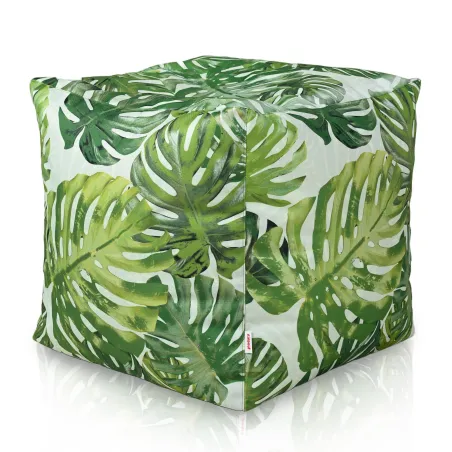 Puff Cuadrado Cubo - Tejido Estampado Premium