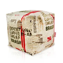 Puff Cuadrado Cubo - Tejido Estampado Premium
