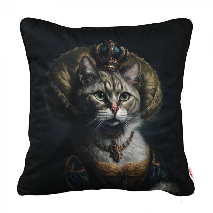 Almohada decorativa Cat in the Crown