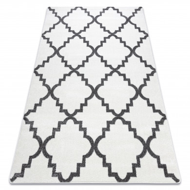 Alfombra SKETCH - F343 Enrejado Trébol marroquí crema/gris
