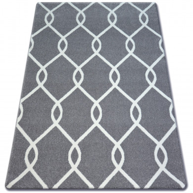 Alfombra SKETCH - F934 gris/creme trellis