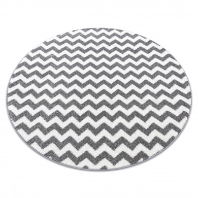 Alfombra SKETCH círculo - F561 gris/blanco - Zigzag