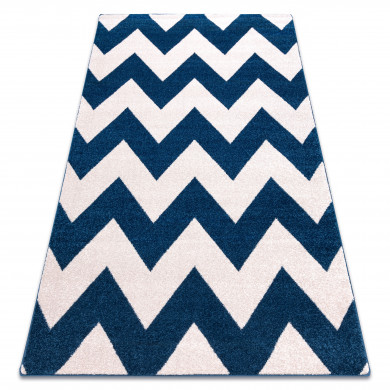 Alfombra SKETCH - FA66 azul/blanco - Zigzag