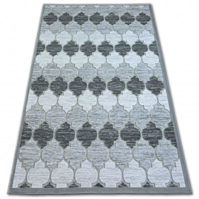 Alfombra acrílica YAZZ 3766 Enrejado Trébol marroquí gris