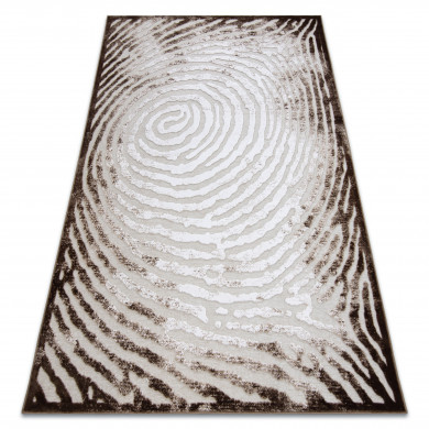 Alfombra acrílica YAZZ W8535 Tronco Anillos de tronco de árbol beige