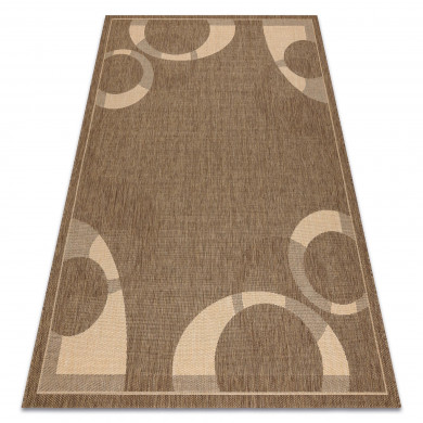 Alfombra de cuerda sisal FLOORLUX 20078 color café/color maíz