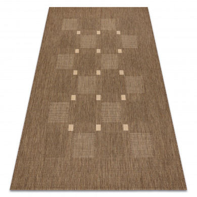 Alfombra de cuerda sisal FLOORLUX 20079 color café/color maíz
