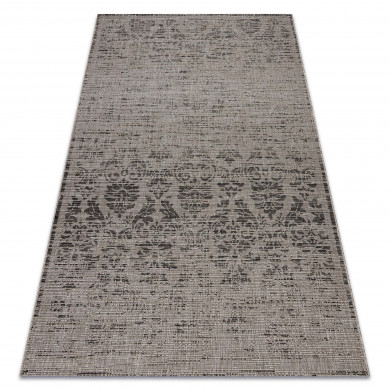 Alfombra de cuerda sisal FLOORLUX 20211 plateado /negro