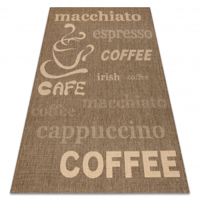 Alfombra de cuerda sisal FLOORLUX 20221 color café/color maíz