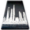 Alfombra de cuerda sisal FLOORLUX 20240 negro/plateado