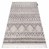Alfombra BERBER RABAT G0526 crema/marrón Franjas Bereber Marroquí Shaggy