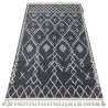 Alfombra BERBER TANGER B5940 gris/blanco Franjas Bereber Marroquí Shaggy