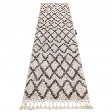 Alfombra, alfombra de pasillo BERBER BENI crema – para la cocina, entrada, pasillo