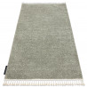 Alfombra BERBER 9000 verde Franjas Bereber Marroquí Shaggy
