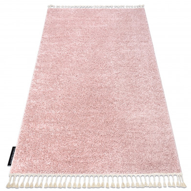 Alfombra BERBER 9000 rosado Franjas Bereber Marroquí Shaggy