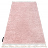 Alfombra BERBER 9000 rosado Franjas Bereber Marroquí Shaggy