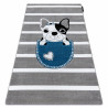 Alfombra PETIT BULLDOG Perro gris