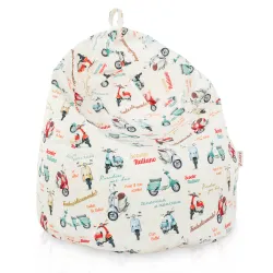 Puff Pera para niños - Tejido Estampado Premium