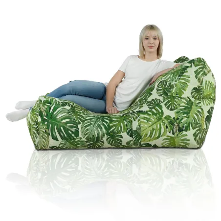 Sillón puff exterior elegante ideal para relajarse junto a la piscina
