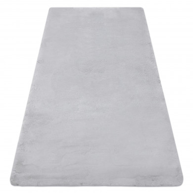 Alfombra de lavado moderna TEDDY shaggy, felpa, muy gruesa antideslizante gris