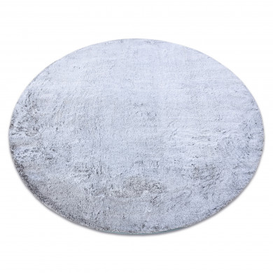 Alfombra de lavado moderna LAPIN círculo, shaggy antideslizante gris / marfil