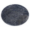 Alfombra de lavado moderna LAPIN círculo, shaggy antideslizante marfil / negro