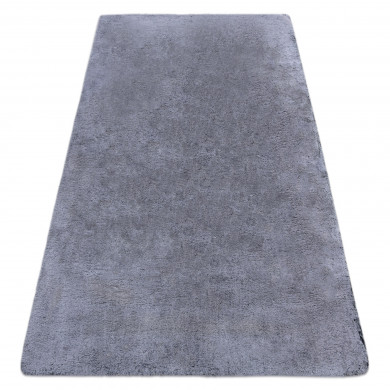 Alfombra de lavado moderna LAPIN shaggy antideslizante negro / marfil