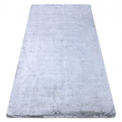 Alfombra de lavado moderna LAPIN shaggy antideslizante gris / marfil