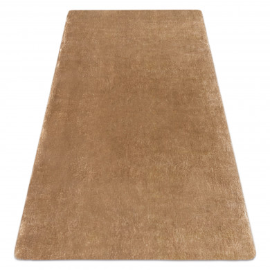 Alfombra de lavado moderna LAPIN shaggy antideslizante marfil / marrón