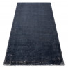 Alfombra de lavado moderna LAPIN shaggy antideslizante marfil / negro