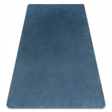 Alfombra de lavado moderna POSH shaggy, felpa, gruesa antideslizante, azul