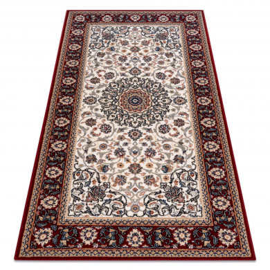 Alfombra NAIN Ornamento, marco 6635/51036 beige / burdeos