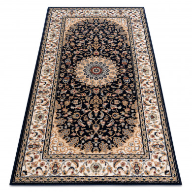 Alfombra NAIN Rosetón, marco 7177/51011 beige / negro