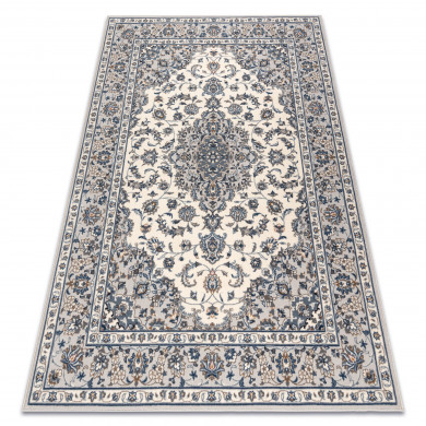 Alfombra NAIN Marco ornamento 7335/51935 beige / azul oscuro